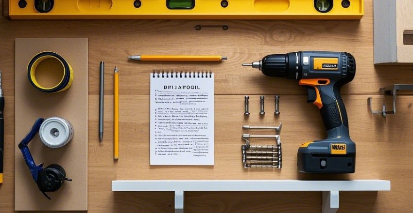 Marking wall studs before installing a floating shelf